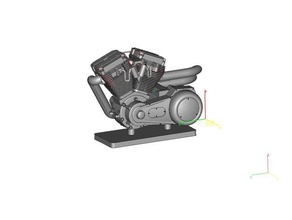 harley motor los vehículos 3d print model - Mito3D