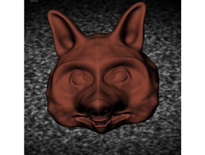 fox cabeça esculturas animais a figura sculptris 3d print model - Mito3D
