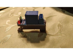 relais-Modul din-Schienen-Halter - Elektronik 35mm-din-schiene din rail mount relais-platine relais-board 3d print model - Mito3D
