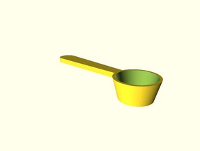 delonghi magnifica bean cup ground coffee scoop kitchen dining 3d print model - Mito3D