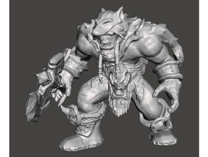 wow durotan sculptures axe frostwolf orc warcraft world zbrush 3d print model - Mito3D