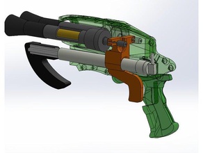nerf splitfire casero réplica 3d impreso hobby blaster 3d print model - Mito3D