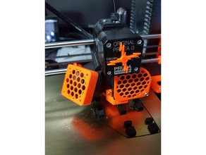 air funnel prusa i3 mk3 3d printer parts cool cooling cover fan duct side tilted mount upgrade 3d print model - Mito3D