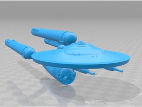 star trek tos Federasyonu sınıfı dreadnought yükseltme araç kurumsal starship 3d print model - Mito3D