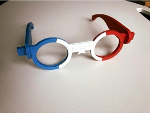 fram3d lunetos tricolores coupe du monde de 2018 allez les bleus las gafas allezlesbleus fútbol la copa del mundo 3d print model - Mito3D