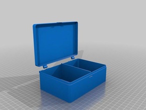 mi personalizados con bisagras de la caja organización 3d print model - Mito3D