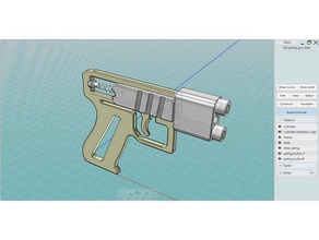 flat spring gun toy learning 3d print model - Mito3D