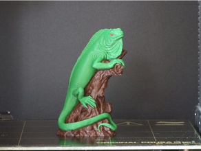 lizard multi-materiale remix animali dual doppia estrusione mmu multi-colore 3d print model - Mito3D