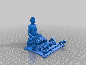 watphrakeaw buddha thai 3d drucken 3d print model - Mito3D