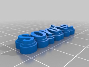 sonr&iacutee zucchini Schlüsselanhänger angepasst 3d print model - Mito3D