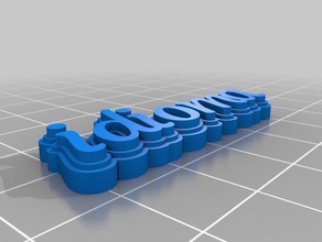 idioma de abobrinha chaveiros personalizado 3d print model - Mito3D