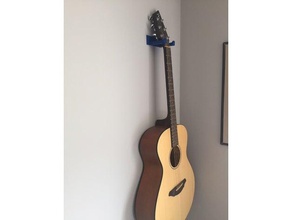 guitar holder organization wall hanger mount mounted 3d print model - Mito3D