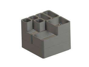 stack attack organizational bins parametrically designed organizer storage tray 3d print model - Mito3D
