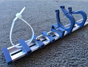riel din monta organización restos de filamentos ratchet 3d print model - Mito3D