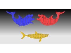 articuler les poissons jouets jeux 3d print model - Mito3D