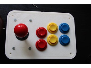 arcade de lucha palo joystick video juegos stick usb 3d print model - Mito3D