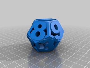12 sided die dice gaming 3d print model - Mito3D
