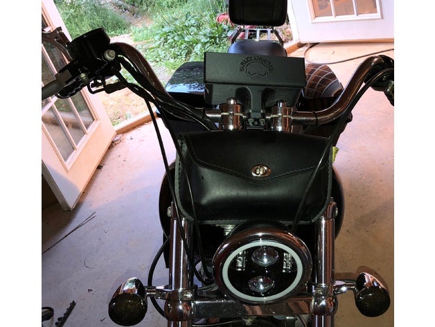 iphone 8 plus bumper case motorcycle handlebar mount automotive harley davidson 3D print model - Mito3D