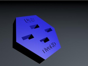 hexagonal usb-support les gadgets usb titulaire clé le support 3d print model - Mito3D
