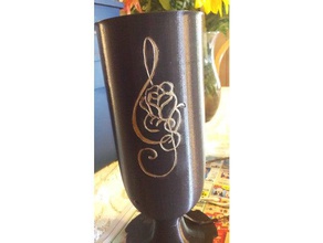 cleft rose vase decor 3d print model - Mito3D