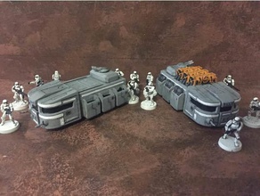 imperial troop transport star wars legion scale vehicles terrain stormtrooper 3d print model - Mito3D