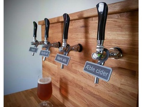 anpassbare, frisch gezapften Bier hängendes Schild Haushalt Bier-Zeichen Tippen Tür-Schild label 3d print model - Mito3D