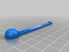 aquarium feeding spoon pets aqua dipstick measuring 3d print model - Mito3D