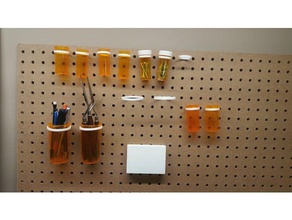 pill bottle pegboard organization 3d print model - Mito3D