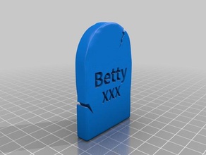 my customized head stone grave betty other 3d print model - Mito3D