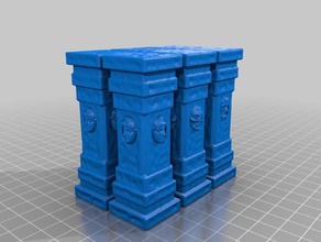 piliers visages 28mm jeux rpg jouets 3d print model - Mito3D