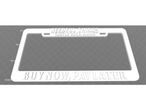 needful things buy now pay later license plate frame stephen king signs logos castle rock 3d print model - Mito3D