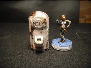 milk vending machine 3d printing 28mm 28mmscale fallout 4 post-apocalyptic 3d print model - Mito3D