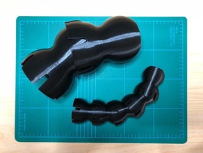 tighter fitting segmented flex tube diy 3d print model - Mito3D
