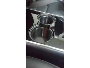tesla model 3 cup holder insert automotive car cars cupholder 3d print model - Mito3D