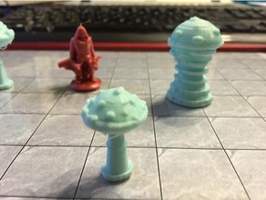 alien toadstool 1 brinquedo jogo acessórios 3d print model - Mito3D