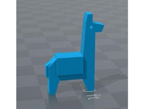 buz llama 3d baskı hayvan düşük poli 3d print model - Mito3D