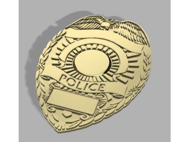 emblema da polícia outros cop traje fbi crachá de identificação a aplicação lei filme prop segurança sobrenatural x-files 3D print model - Mito3D