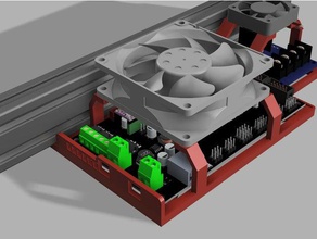 am820202040 mks gen 14 airflow-optimized open body case mosfet mount w40mm 60mm fans 3d printer parts 2020 extrusion v-slot 2040 40mm fan cooling folger tech v14 3d print model - Mito3D