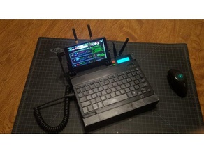intel nuc portatile basato su wip computer cyberdeck cyberpunk 3d print model - Mito3D