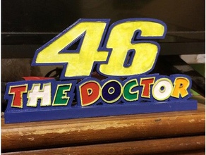 doutor 46 stand adereços valentino rossi 3d print model - Mito3D
