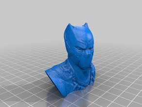 black panther bust easy print people 3d print model - Mito3D