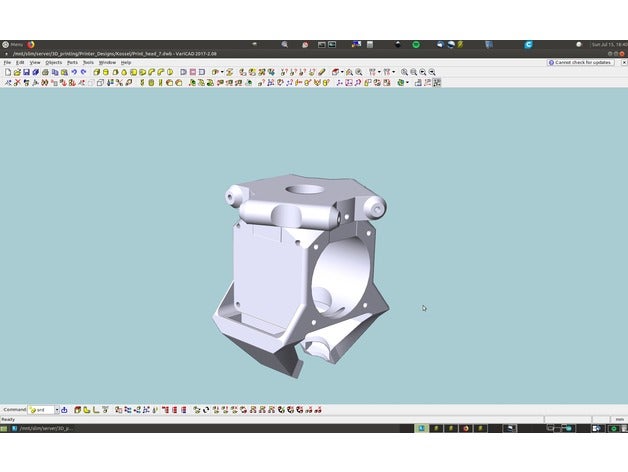 kosseldelta tek bileşen tasarım mükemmel soğutma Volkan 3d yazıcı parçalar köprüleme kossel mini 3D print model - Mito3D