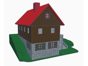 cottage garden toys games animal building cabin construction girl house kit stone wood 3d print model - Mito3D