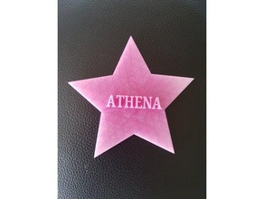 athena yıldız işaretler logoları 3d print model - Mito3D