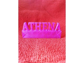 athena nome freestanding i segni loghi 3d print model - Mito3D