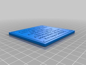 half glass 2 plaque signs logos quote quotes 3d print model - Mito3D