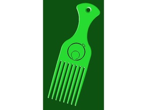afro comb accessories hair 3d print model - Mito3D