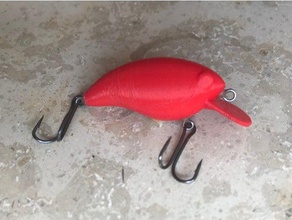 fishing lure trout nr3 one piece sport outdoors 3d print model - Mito3D