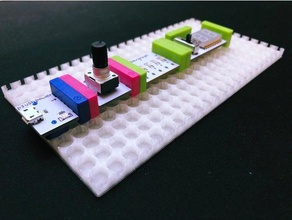 littlebits mounting board electronics fixture 3d print model - Mito3D