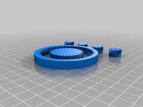 my customized parametric herringbone planetary gear parts 3d print model - Mito3D